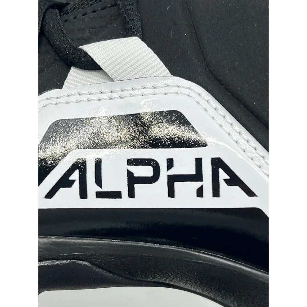 Nike Alpha Menace 3 Shark Football Cleats Mens 12.5 Black White New‎ Fastflex